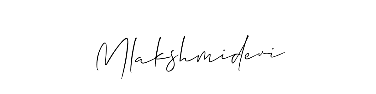 Make a short Mlakshmidevi signature style. Manage your documents anywhere anytime using Allison_Script. Create and add eSignatures, submit forms, share and send files easily. Mlakshmidevi signature style 2 images and pictures png