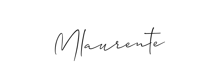 Make a beautiful signature design for name Mlaurente. With this signature (Allison_Script) style, you can create a handwritten signature for free. Mlaurente signature style 2 images and pictures png