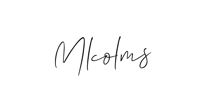 How to make Mlcolms signature? Allison_Script is a professional autograph style. Create handwritten signature for Mlcolms name. Mlcolms signature style 2 images and pictures png