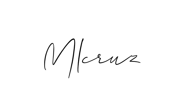 The best way (Allison_Script) to make a short signature is to pick only two or three words in your name. The name Mlcruz include a total of six letters. For converting this name. Mlcruz signature style 2 images and pictures png