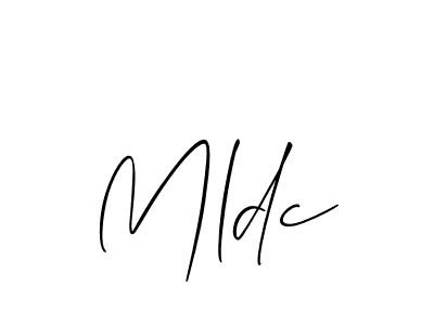 Use a signature maker to create a handwritten signature online. With this signature software, you can design (Allison_Script) your own signature for name Mldc. Mldc signature style 2 images and pictures png