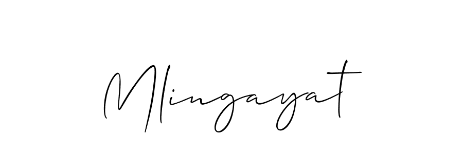 Also we have Mlingayat name is the best signature style. Create professional handwritten signature collection using Allison_Script autograph style. Mlingayat signature style 2 images and pictures png