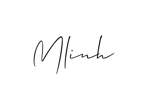 Mlinh stylish signature style. Best Handwritten Sign (Allison_Script) for my name. Handwritten Signature Collection Ideas for my name Mlinh. Mlinh signature style 2 images and pictures png