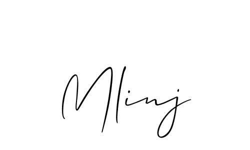 How to Draw Mlinj signature style? Allison_Script is a latest design signature styles for name Mlinj. Mlinj signature style 2 images and pictures png