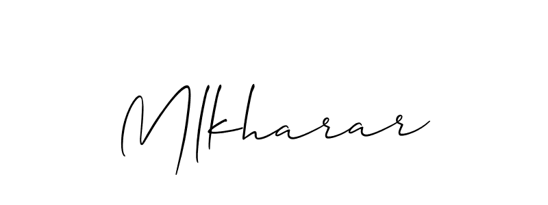 Mlkharar stylish signature style. Best Handwritten Sign (Allison_Script) for my name. Handwritten Signature Collection Ideas for my name Mlkharar. Mlkharar signature style 2 images and pictures png