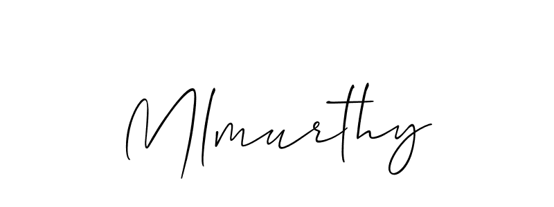 How to make Mlmurthy name signature. Use Allison_Script style for creating short signs online. This is the latest handwritten sign. Mlmurthy signature style 2 images and pictures png