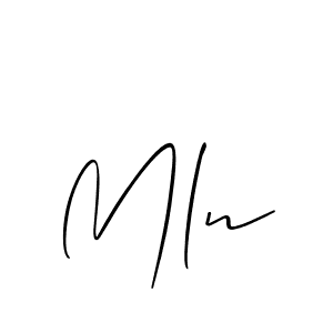 You should practise on your own different ways (Allison_Script) to write your name (Mln) in signature. don't let someone else do it for you. Mln signature style 2 images and pictures png