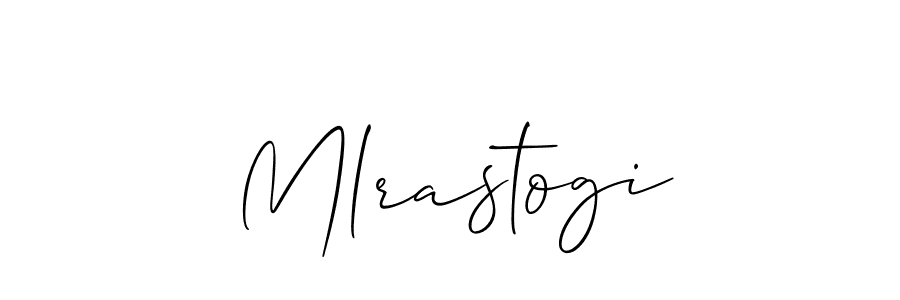 Mlrastogi stylish signature style. Best Handwritten Sign (Allison_Script) for my name. Handwritten Signature Collection Ideas for my name Mlrastogi. Mlrastogi signature style 2 images and pictures png