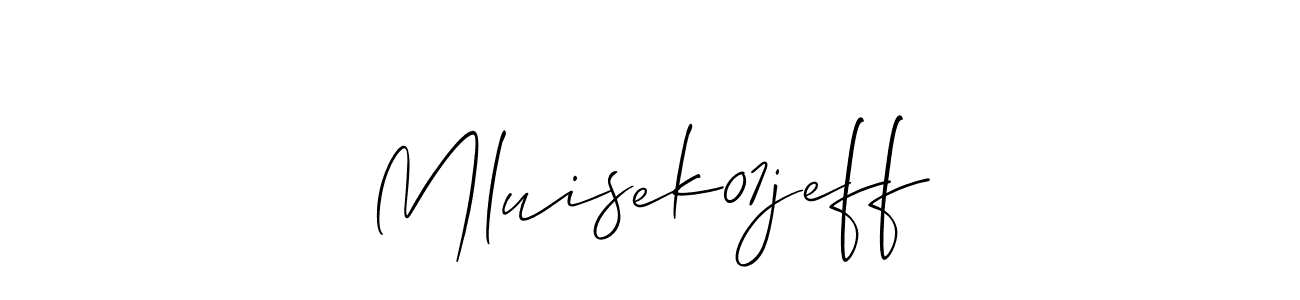 Also You can easily find your signature by using the search form. We will create Mluisek01jeff name handwritten signature images for you free of cost using Allison_Script sign style. Mluisek01jeff signature style 2 images and pictures png