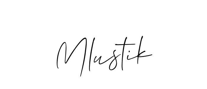 Make a beautiful signature design for name Mlustik. With this signature (Allison_Script) style, you can create a handwritten signature for free. Mlustik signature style 2 images and pictures png