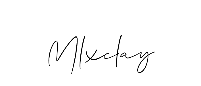 Also we have Mlxclay name is the best signature style. Create professional handwritten signature collection using Allison_Script autograph style. Mlxclay signature style 2 images and pictures png