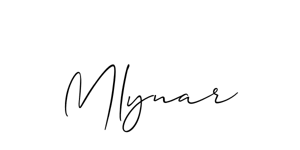 if you are searching for the best signature style for your name Mlynar. so please give up your signature search. here we have designed multiple signature styles  using Allison_Script. Mlynar signature style 2 images and pictures png