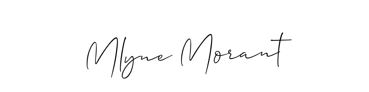 if you are searching for the best signature style for your name Mlyne Morant. so please give up your signature search. here we have designed multiple signature styles  using Allison_Script. Mlyne Morant signature style 2 images and pictures png