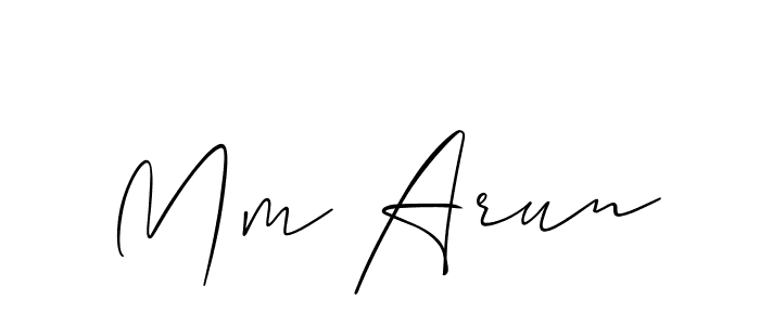 Make a beautiful signature design for name Mm Arun. Use this online signature maker to create a handwritten signature for free. Mm Arun signature style 2 images and pictures png