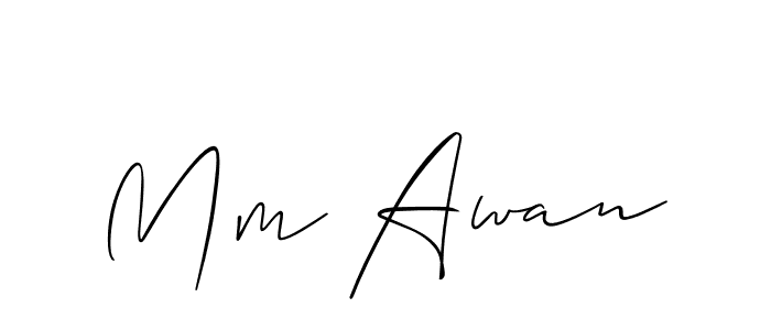 Best and Professional Signature Style for Mm Awan. Allison_Script Best Signature Style Collection. Mm Awan signature style 2 images and pictures png