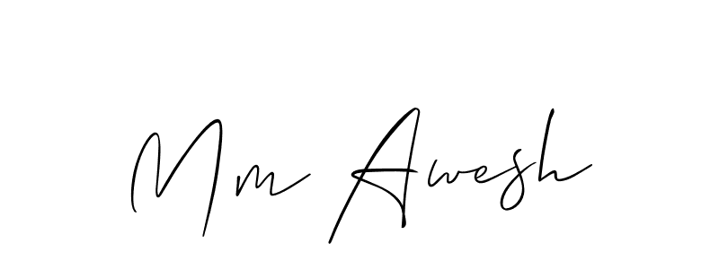 Once you've used our free online signature maker to create your best signature Allison_Script style, it's time to enjoy all of the benefits that Mm Awesh name signing documents. Mm Awesh signature style 2 images and pictures png