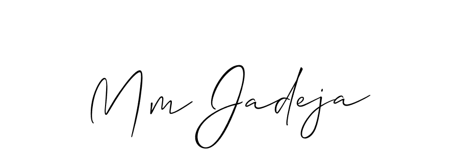 Also we have Mm Jadeja name is the best signature style. Create professional handwritten signature collection using Allison_Script autograph style. Mm Jadeja signature style 2 images and pictures png