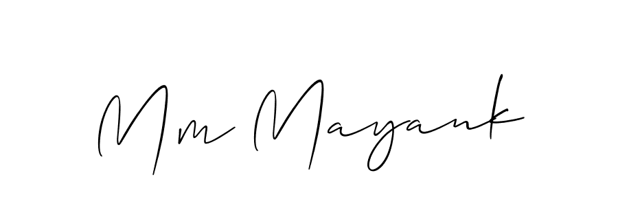 Also we have Mm Mayank name is the best signature style. Create professional handwritten signature collection using Allison_Script autograph style. Mm Mayank signature style 2 images and pictures png