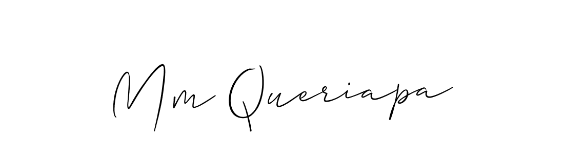 Use a signature maker to create a handwritten signature online. With this signature software, you can design (Allison_Script) your own signature for name Mm Queriapa. Mm Queriapa signature style 2 images and pictures png