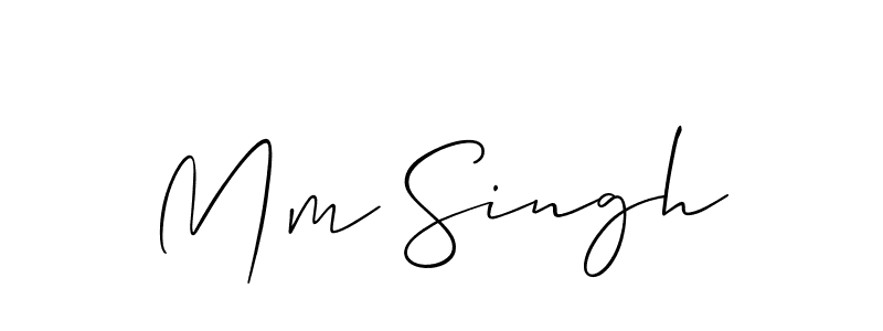 Mm Singh stylish signature style. Best Handwritten Sign (Allison_Script) for my name. Handwritten Signature Collection Ideas for my name Mm Singh. Mm Singh signature style 2 images and pictures png