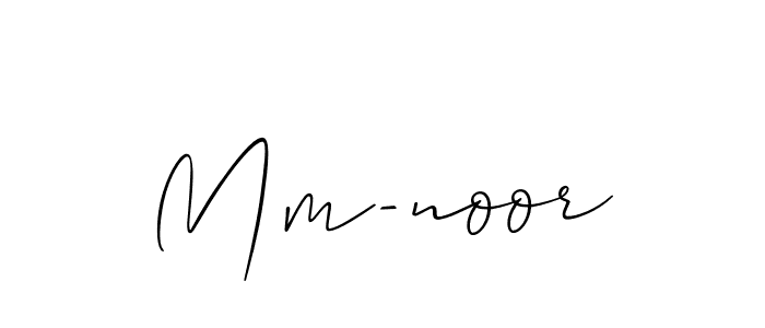 if you are searching for the best signature style for your name Mm-noor. so please give up your signature search. here we have designed multiple signature styles  using Allison_Script. Mm-noor signature style 2 images and pictures png