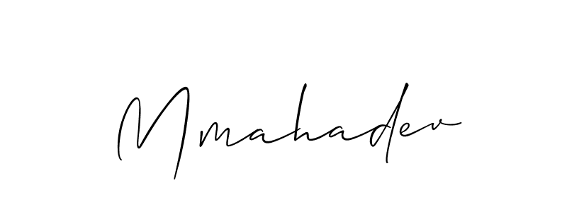 Allison_Script is a professional signature style that is perfect for those who want to add a touch of class to their signature. It is also a great choice for those who want to make their signature more unique. Get Mmahadev name to fancy signature for free. Mmahadev signature style 2 images and pictures png