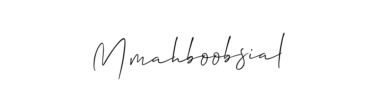 if you are searching for the best signature style for your name Mmahboobsial. so please give up your signature search. here we have designed multiple signature styles  using Allison_Script. Mmahboobsial signature style 2 images and pictures png