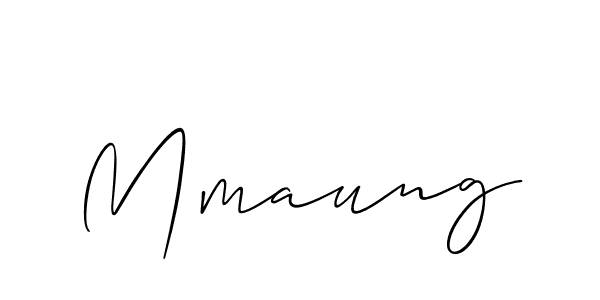 Similarly Allison_Script is the best handwritten signature design. Signature creator online .You can use it as an online autograph creator for name Mmaung. Mmaung signature style 2 images and pictures png