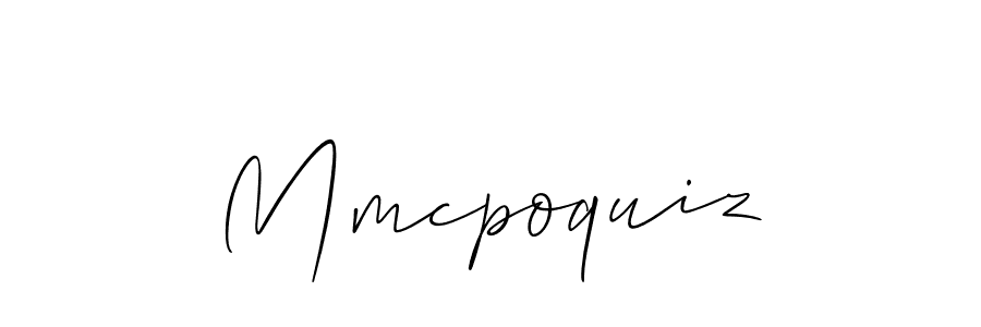 Also we have Mmcpoquiz name is the best signature style. Create professional handwritten signature collection using Allison_Script autograph style. Mmcpoquiz signature style 2 images and pictures png