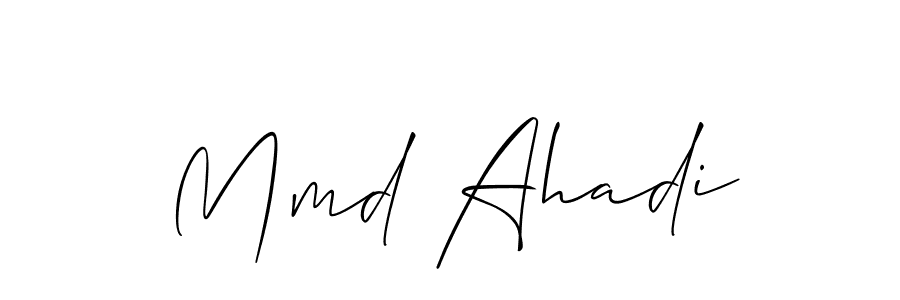 How to make Mmd Ahadi name signature. Use Allison_Script style for creating short signs online. This is the latest handwritten sign. Mmd Ahadi signature style 2 images and pictures png
