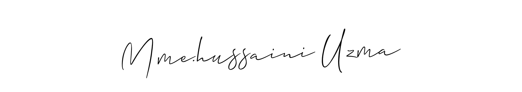 You should practise on your own different ways (Allison_Script) to write your name (Mme.hussaini Uzma) in signature. don't let someone else do it for you. Mme.hussaini Uzma signature style 2 images and pictures png