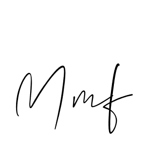Design your own signature with our free online signature maker. With this signature software, you can create a handwritten (Allison_Script) signature for name Mmf. Mmf signature style 2 images and pictures png