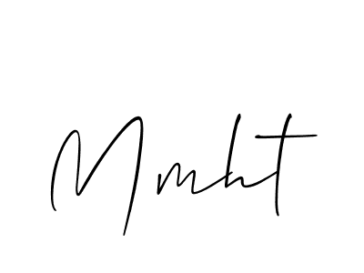 The best way (Allison_Script) to make a short signature is to pick only two or three words in your name. The name Mmht include a total of six letters. For converting this name. Mmht signature style 2 images and pictures png