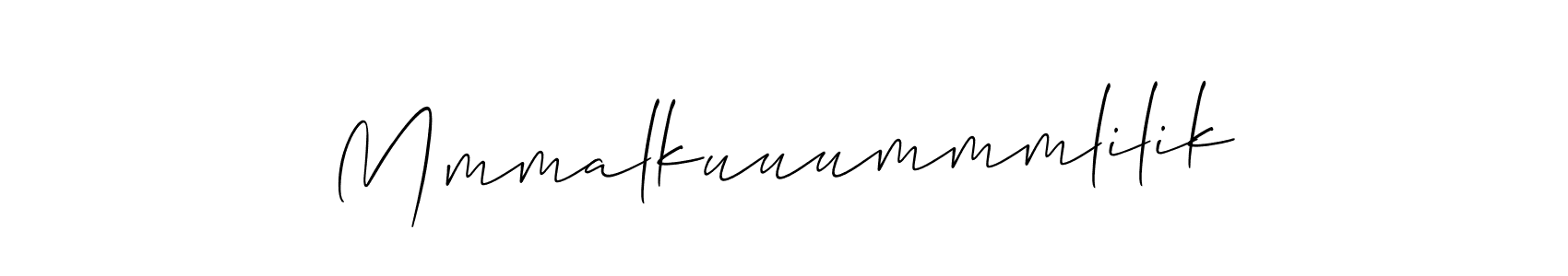 Also we have Mmmalkuuummmlilik name is the best signature style. Create professional handwritten signature collection using Allison_Script autograph style. Mmmalkuuummmlilik signature style 2 images and pictures png