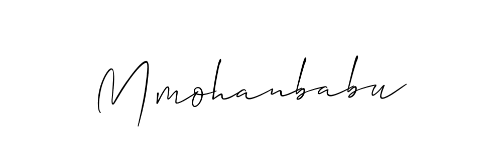 Allison_Script is a professional signature style that is perfect for those who want to add a touch of class to their signature. It is also a great choice for those who want to make their signature more unique. Get Mmohanbabu name to fancy signature for free. Mmohanbabu signature style 2 images and pictures png