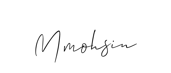 How to Draw Mmohsin signature style? Allison_Script is a latest design signature styles for name Mmohsin. Mmohsin signature style 2 images and pictures png