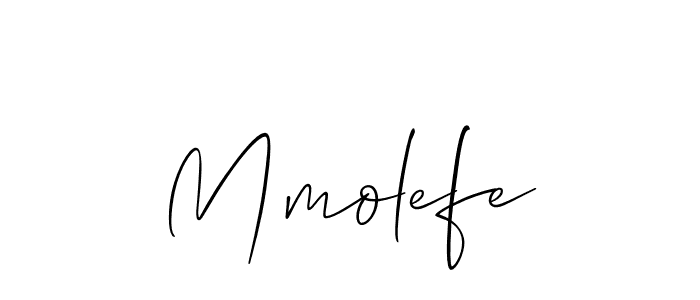 if you are searching for the best signature style for your name Mmolefe. so please give up your signature search. here we have designed multiple signature styles  using Allison_Script. Mmolefe signature style 2 images and pictures png