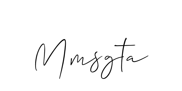 It looks lik you need a new signature style for name Mmsgta. Design unique handwritten (Allison_Script) signature with our free signature maker in just a few clicks. Mmsgta signature style 2 images and pictures png