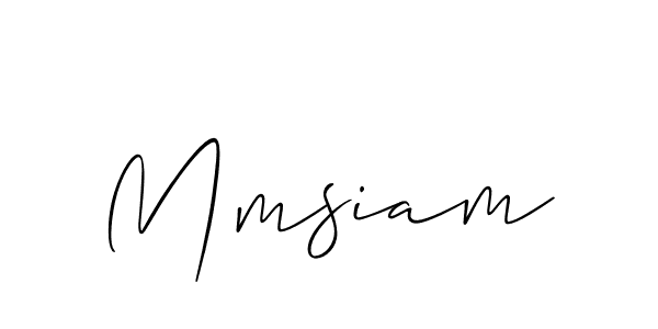 Design your own signature with our free online signature maker. With this signature software, you can create a handwritten (Allison_Script) signature for name Mmsiam. Mmsiam signature style 2 images and pictures png