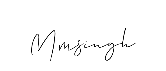 Design your own signature with our free online signature maker. With this signature software, you can create a handwritten (Allison_Script) signature for name Mmsingh. Mmsingh signature style 2 images and pictures png