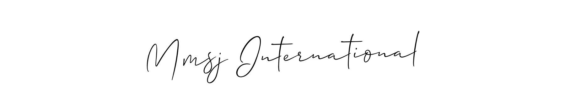 How to Draw Mmsj International signature style? Allison_Script is a latest design signature styles for name Mmsj International. Mmsj International signature style 2 images and pictures png