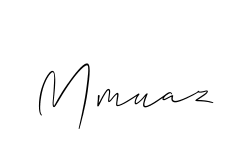Make a beautiful signature design for name Mmuaz. With this signature (Allison_Script) style, you can create a handwritten signature for free. Mmuaz signature style 2 images and pictures png
