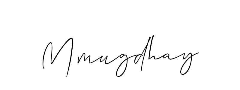 You should practise on your own different ways (Allison_Script) to write your name (Mmugdhay) in signature. don't let someone else do it for you. Mmugdhay signature style 2 images and pictures png