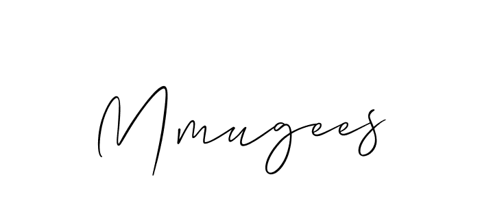 Use a signature maker to create a handwritten signature online. With this signature software, you can design (Allison_Script) your own signature for name Mmugees. Mmugees signature style 2 images and pictures png