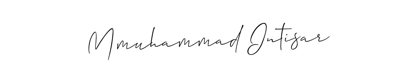 It looks lik you need a new signature style for name Mmuhammad Intisar. Design unique handwritten (Allison_Script) signature with our free signature maker in just a few clicks. Mmuhammad Intisar signature style 2 images and pictures png