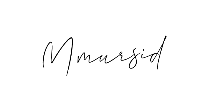 Make a short Mmursid signature style. Manage your documents anywhere anytime using Allison_Script. Create and add eSignatures, submit forms, share and send files easily. Mmursid signature style 2 images and pictures png