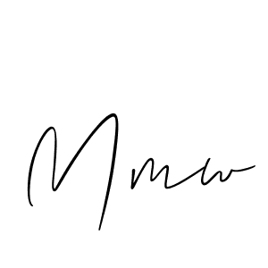The best way (Allison_Script) to make a short signature is to pick only two or three words in your name. The name Mmw include a total of six letters. For converting this name. Mmw signature style 2 images and pictures png