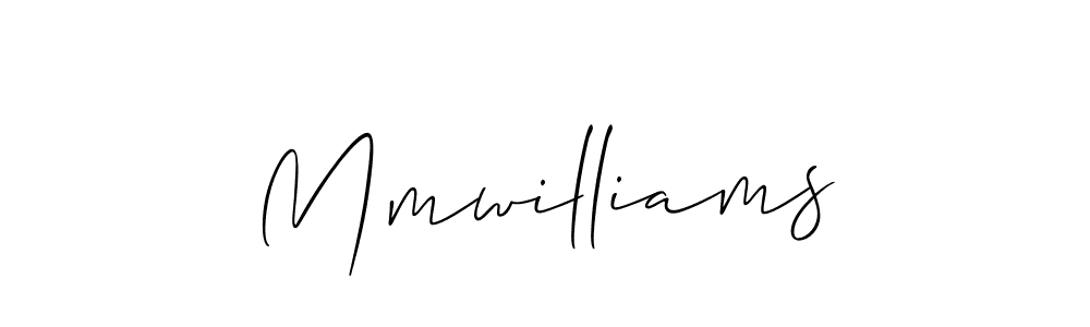 How to make Mmwilliams signature? Allison_Script is a professional autograph style. Create handwritten signature for Mmwilliams name. Mmwilliams signature style 2 images and pictures png