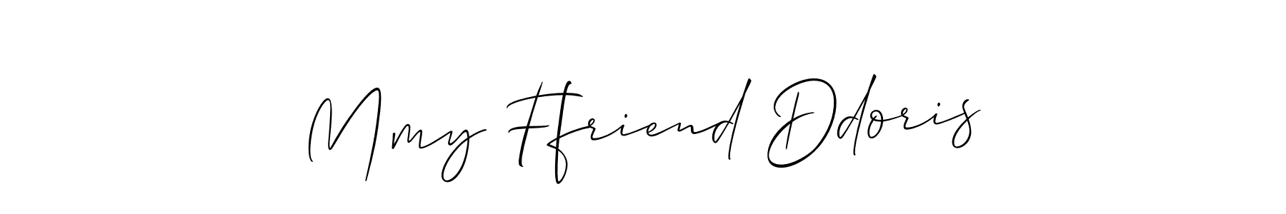 How to make Mmy Ffriend Ddoris signature? Allison_Script is a professional autograph style. Create handwritten signature for Mmy Ffriend Ddoris name. Mmy Ffriend Ddoris signature style 2 images and pictures png