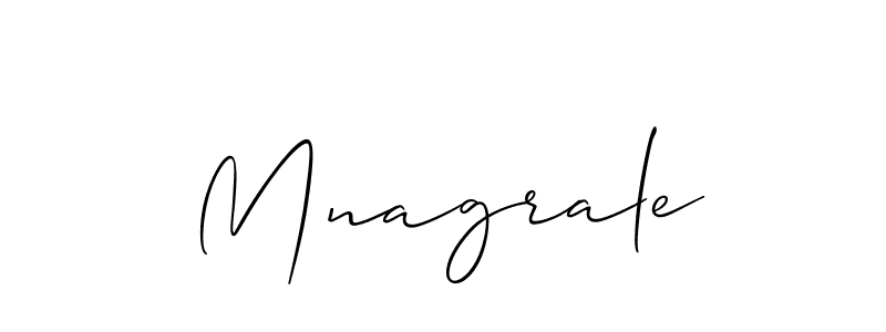 How to make Mnagrale name signature. Use Allison_Script style for creating short signs online. This is the latest handwritten sign. Mnagrale signature style 2 images and pictures png